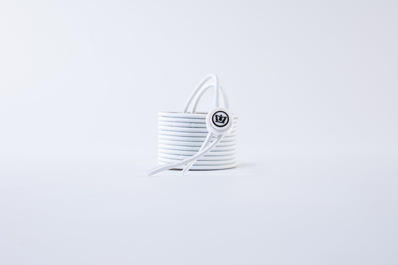 ELASTI-LACE lace & lock set - White