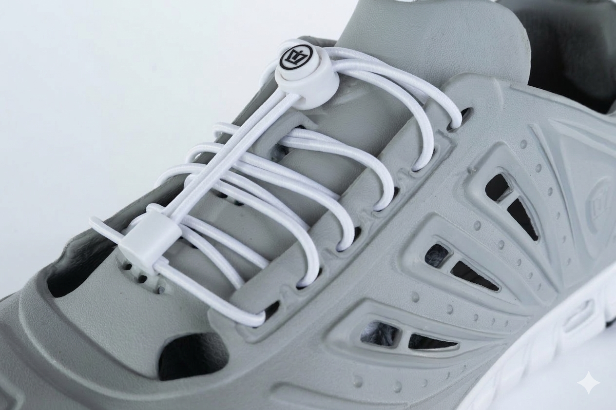 ELASTI-LACE lace & lock set - White