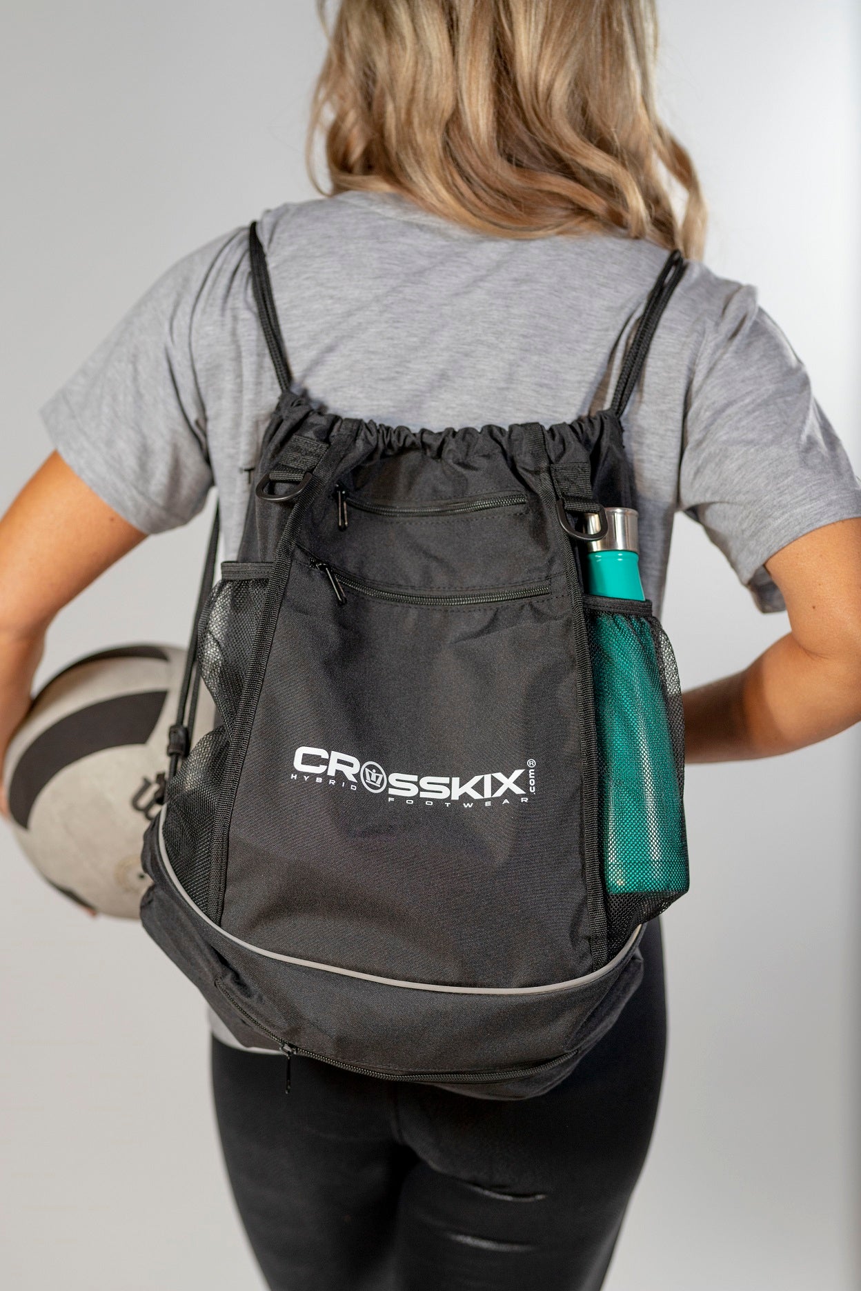 Drawstring Backpack with Mesh Drying Bag – CROSSKIX